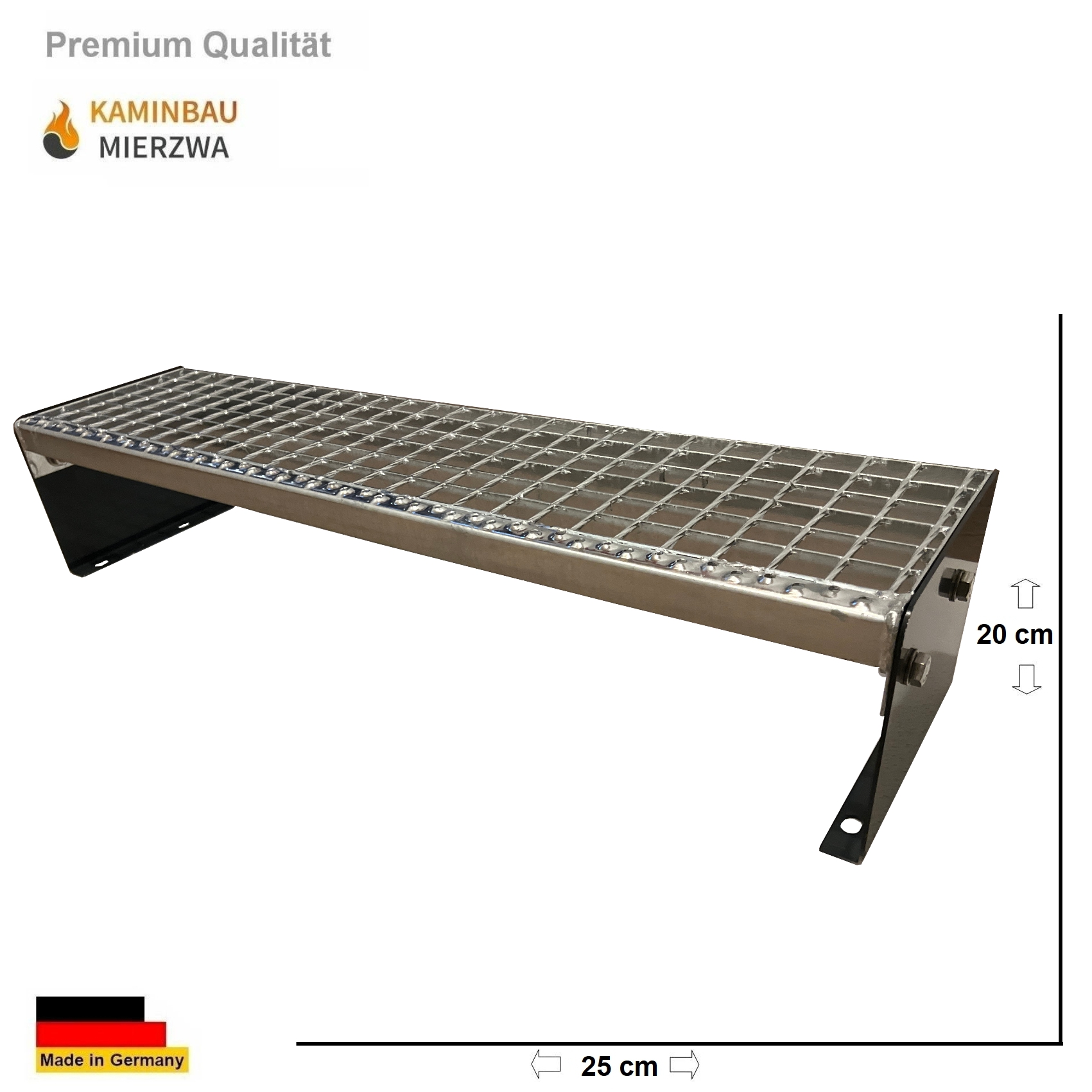 Treppe Freistehend 1 Stu. Wange Anthrazit H:20cm