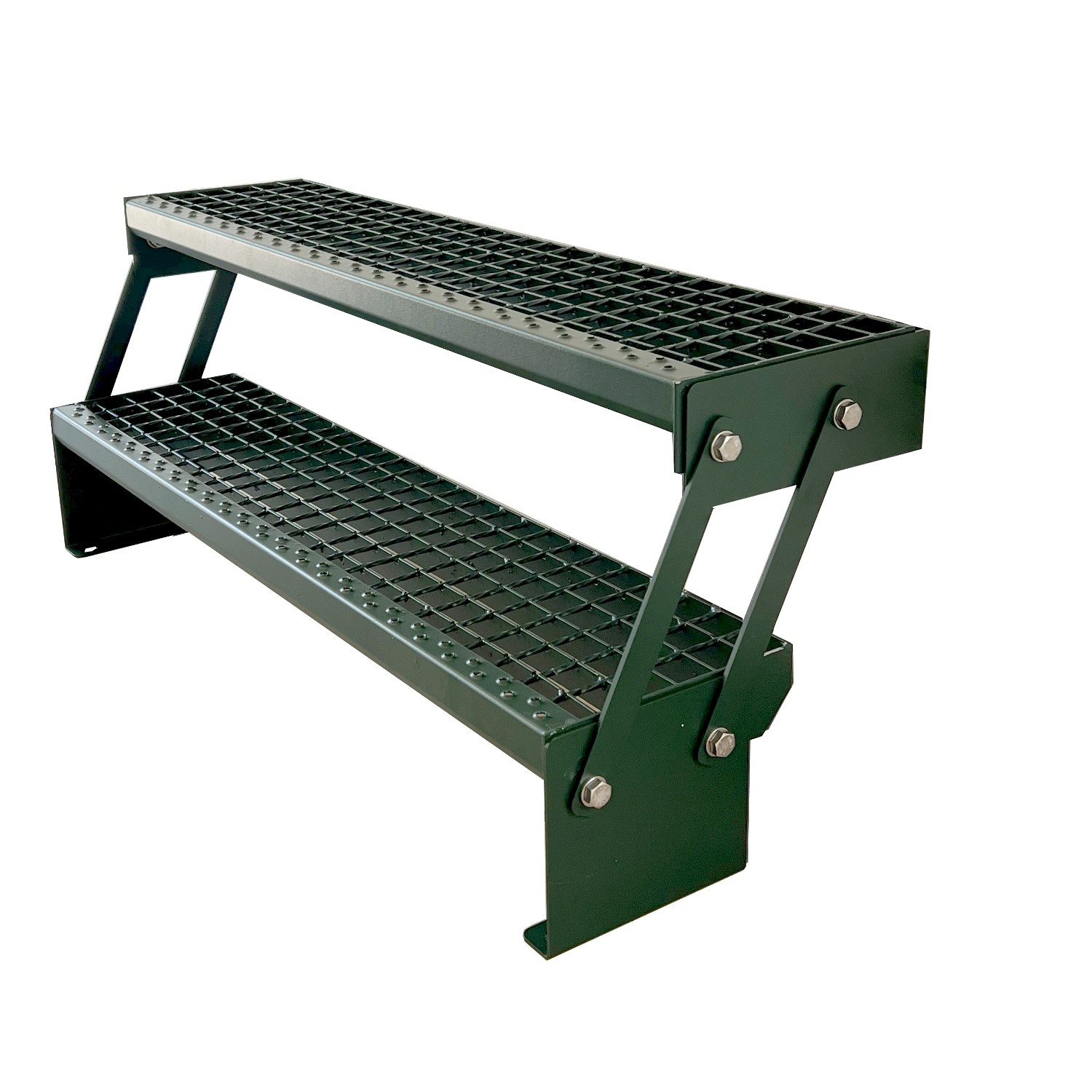 Treppe Verstellbar 2 Stu. Ganz Grün H:30-43cm