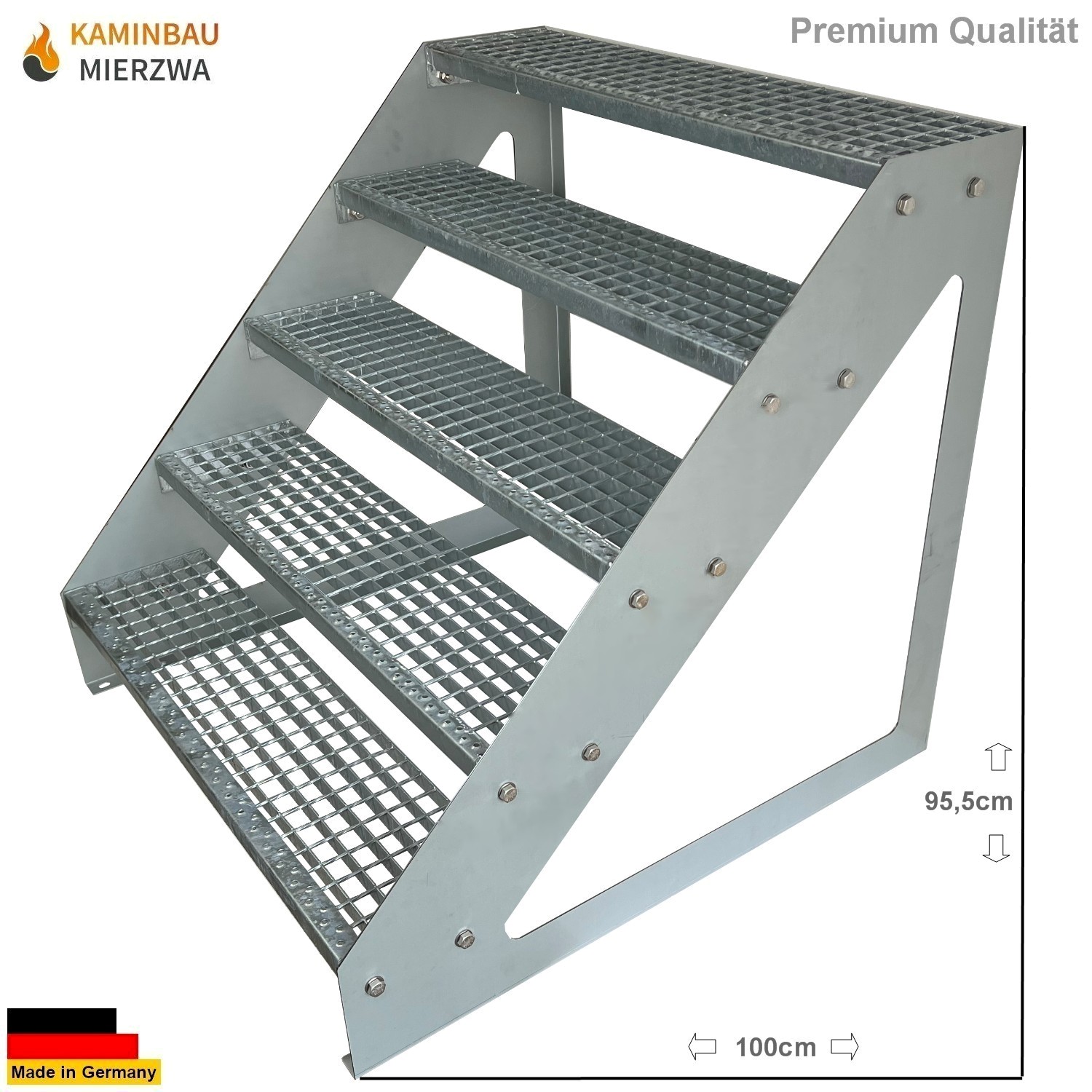 Treppe Freistehend 5 Stu. Verzinkt H:95cm